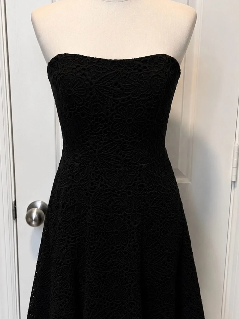 Lilly Pulitzer Strapless Black Lace Cocktail Dress S- 00 - Picture 2 of 5